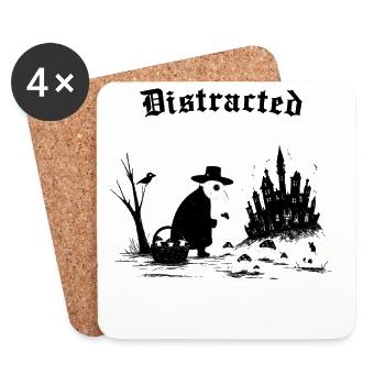 Distracted by side quests - Untersetzer (4er-Set) - Weiß - Vorne