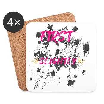 First mud run Schlammlauf Muddy Race - Coasters (set of 4) - white - Front