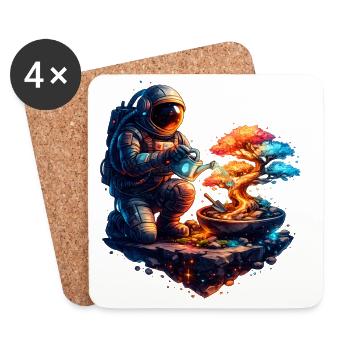 Cosmic Gardener Bonsai - Coasters (set of 4) - white - Front