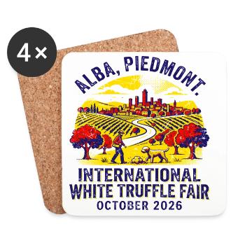 Alba Piedmont International White Truffle Fair - Untersetzer (4er-Set) - Weiß - Vorne