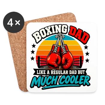 Boxvater Trainer Boxer Boxer Kampfsport Kunst - Untersetzer (4er-Set) - Weiß - Vorne