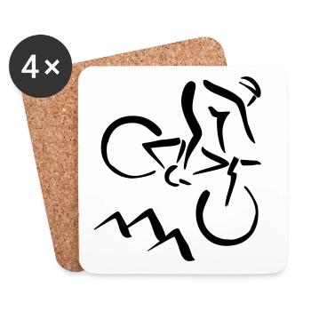 Biker - Coasters (set of 4) - white - Front