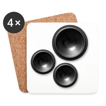 speaker speakers - Coasters (set of 4) - white - Front