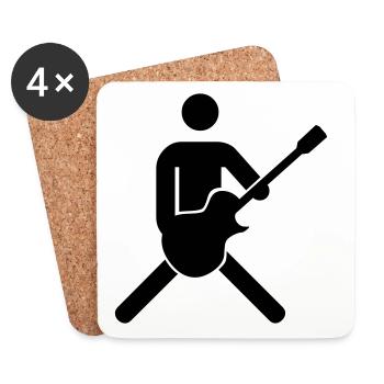gitarrist bassist - Coasters (set of 4) - white - Front
