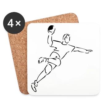 Handball - Untersetzer (4er-Set) - Weiß - Vorne