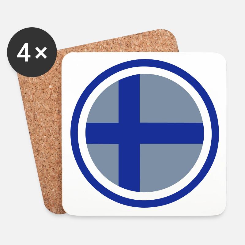 Finnland Emblem - Untersetzer (4er-Set) - Weiß