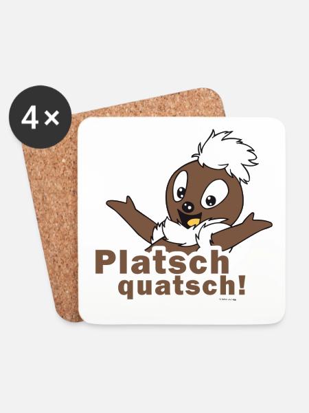 Pittiplatsch 2D Platschquatsch - Untersetzer (4er-Set) - Weiß
