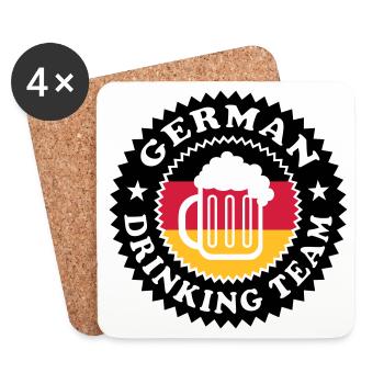 German Drinking Team 01 - Untersetzer (4er-Set) - Weiß - Vorne