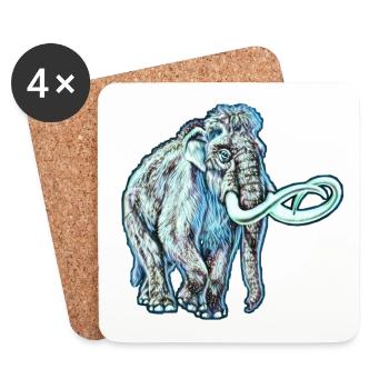 Mammut - Untersetzer (4er-Set) - Weiß - Vorne