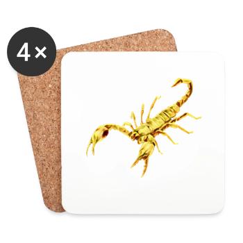 Scorpion - Dessous de verre (lot de 4) - blanc - Devant