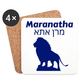 Maranatha blue - Coasters (set of 4) - white - Front