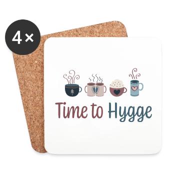 Time to Hygge - Coasters (set of 4) - white - Front