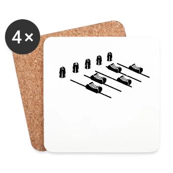Music - Shirt Mixer DJ Gift - Coasters (set of 4) - white - Front