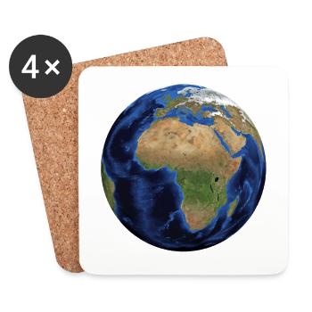 Carry the world with you - Coasters (set of 4) - white - Front