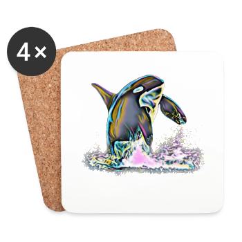 Orca - Untersetzer (4er-Set) - Weiß - Vorne