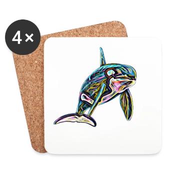 Orca - Untersetzer (4er-Set) - Weiß - Vorne