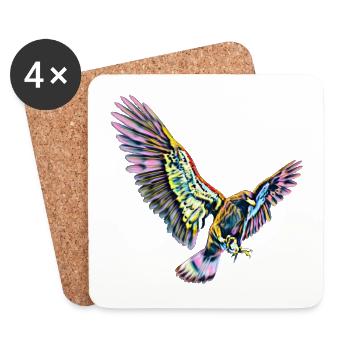 Eagle - Coasters (set of 4) - white - Front