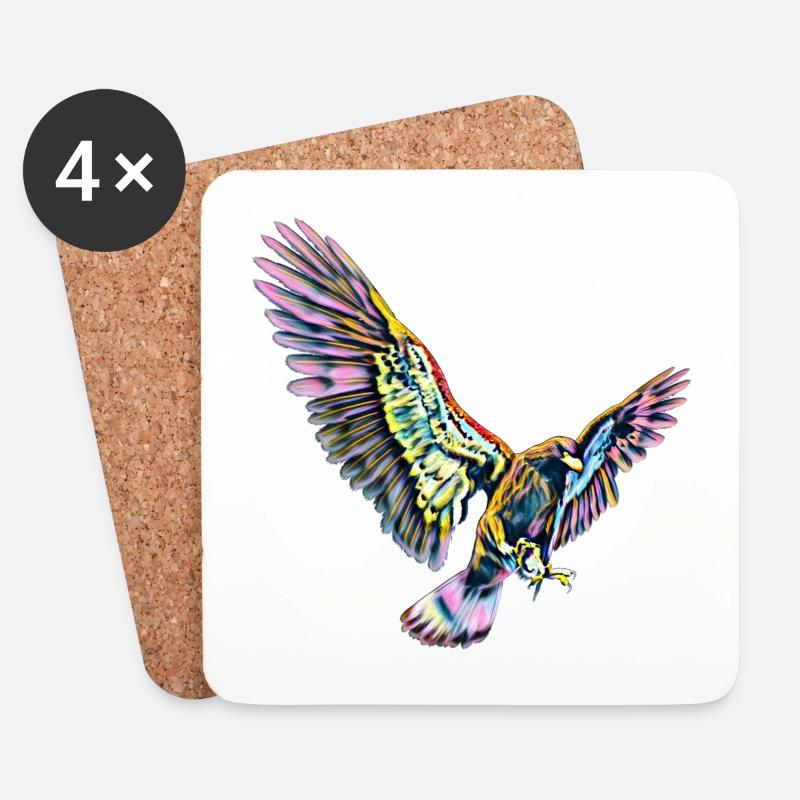 Adler - Untersetzer (4er-Set) - Weiß