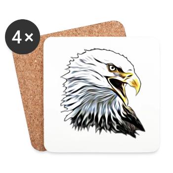 Eagle - Coasters (set of 4) - white - Front