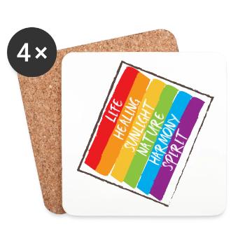 Rainbow - Rainbow - Color - Coasters (set of 4) - white - Front