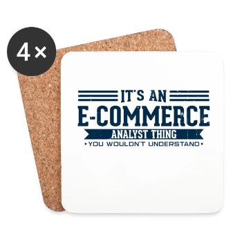 E-commerce - Coasters (set of 4) - white - Front