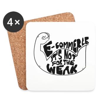 E-commerce - Coasters (set of 4) - white - Front