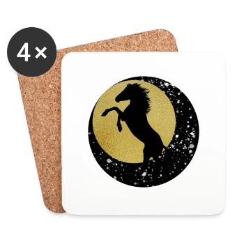 Wild spirit dans la lune - Dessous de verre (lot de 4) - blanc - Devant