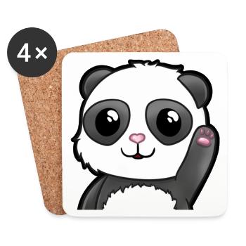 WinkePanda - Dessous de verre (lot de 4) - blanc - Devant