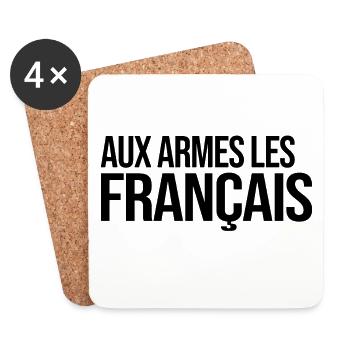 France - Dessous de verre (lot de 4) - blanc - Devant