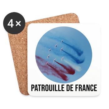 Patrouille de France air show - Coasters (set of 4) - white - Front