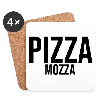 Pizza Italian Food - Dessous de verre (lot de 4) - blanc - Devant