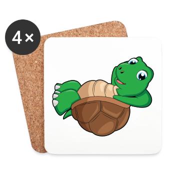 Turtle Chilling - Coasters (set of 4) - white - Front