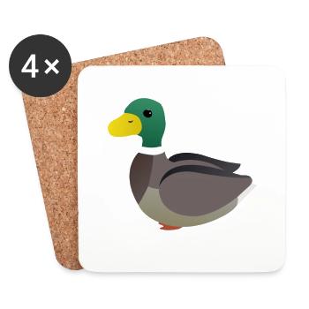Enfants mignons de canard - Dessous de verre (lot de 4) - blanc - Devant