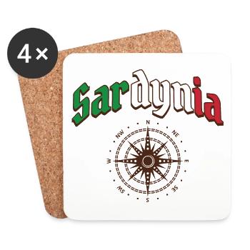 Sardinien für Reisende - Untersetzer (4er-Set) - Weiß - Vorne