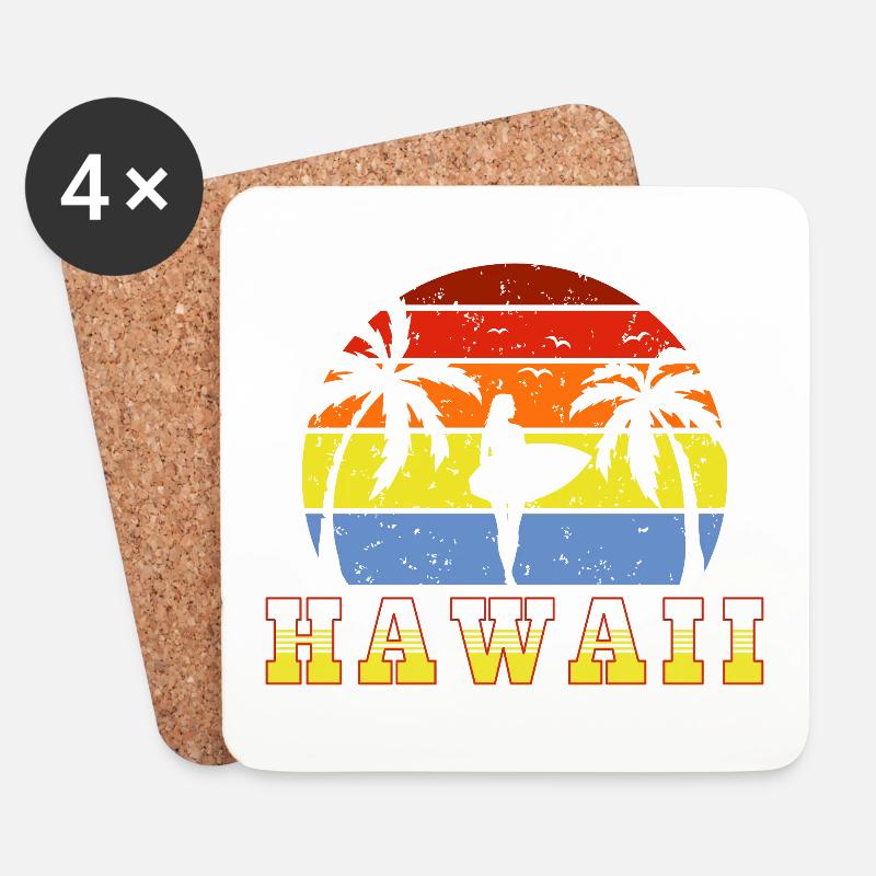 HAWAII - Untersetzer (4er-Set) - Weiß