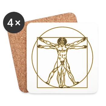 VITRUVIOUS MAN - Coasters (set of 4) - white - Front