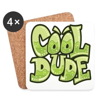 cool dude - Coasters (set of 4) - white - Front