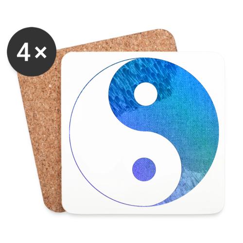 Yin Yang blue - Sottobicchieri (set da 4 pezzi)