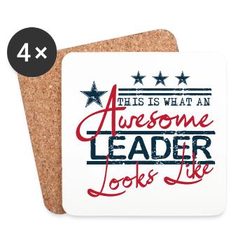 Leader - Untersetzer (4er-Set) - Weiß - Vorne