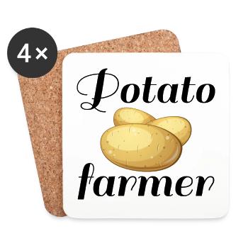 Potato Farmer Farming Farm Agriculture Funny - Coasters (set of 4) - white - Front