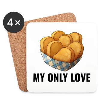 Chicken Nuggets Fast Food Funny Saying - Coasters (set of 4) - white - Front