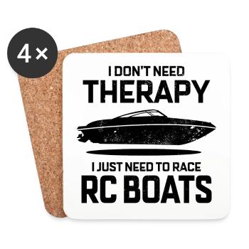 Rc Boat Racing Course de hors-bord électrique - Dessous de verre (lot de 4) - blanc - Devant