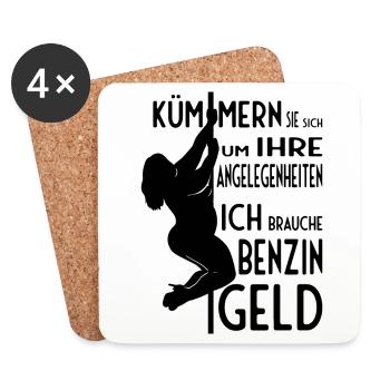 Kümmern Sie sich um Ihre Angelegenheiten - Untersetzer (4er-Set) - Weiß - Vorne