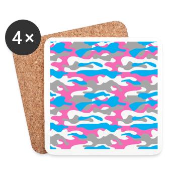 Camouflage 01 - Coasters (set of 4) - white - Front