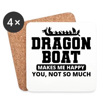 Drachenboot Racing Crew Paddlers Wassersport - Untersetzer (4er-Set) - Weiß - Vorne