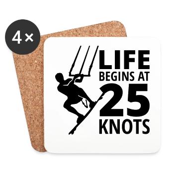 Kitesurfen Kiteboarding Kiteboarder Kitesurf - Untersetzer (4er-Set) - Weiß - Vorne