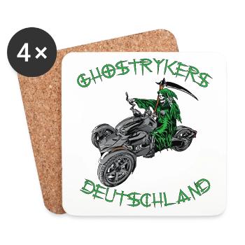 Ghostryker Allemagne Vert - Dessous de verre (lot de 4) - blanc - Devant