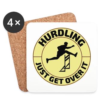 Hürden Hürdenlauf Hürdenläufer Läufer Athleten - Untersetzer (4er-Set) - Weiß - Vorne