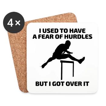 Hurdles Hurdling Hurdler Running Runner Athletes - Coasters (set of 4) - white - Front