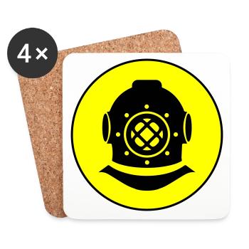 Apnea Diving Circle - Coasters (set of 4) - white - Front